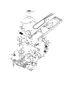 Ground Drive Diagram and Parts List for 917287132  Craftsman Lawn Tractor