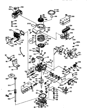 Replacement Parts Diagram and Parts List for 143951000  Craftsman Engine