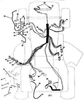Electrical Diagram and Parts List for 917258071  Craftsman Lawn Tractor