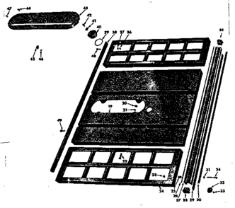 Table Assembly Diagram and Parts List for 10324681  Craftsman Saw