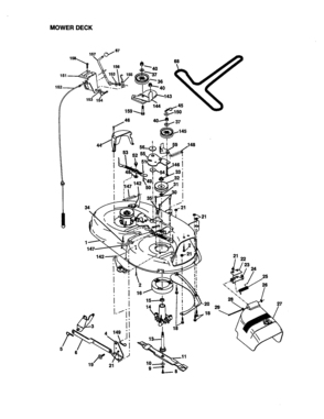Mower Deck Diagram and Parts List for 917271530  Craftsman Lawn Tractor