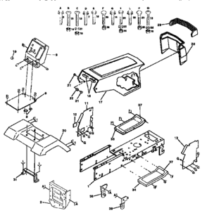 Chassis And Enclosures Diagram and Parts List for 917257572  Craftsman Lawn Tractor