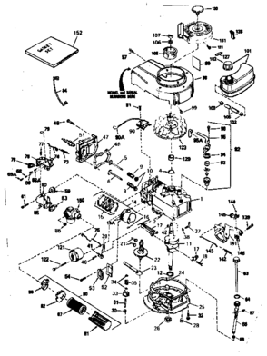 Engine Diagram and Parts List for 143384442  Craftsman Engine