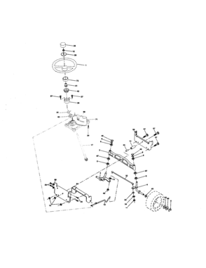 Steering Assembly Diagram and Parts List for 917273643  Craftsman Lawn Tractor