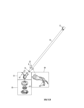 Trimmer Attachment Diagram and Parts List for 316792640  Craftsman Trimmer