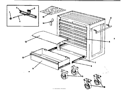 Part Location Diagram of M-7700 Craftsman Sp paint bl