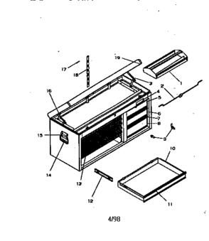 Unit Parts Diagram and Parts List for 706651692  Craftsman Tool Stand & Cart