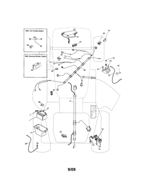 Electrical Diagram and Parts List for 917288110  Craftsman Lawn Tractor