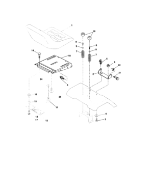 Seat Assembly Diagram and Parts List for 917273642  Craftsman Lawn Tractor