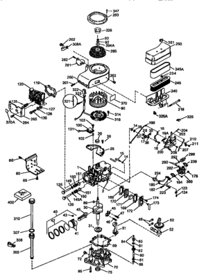 Replacement Parts Diagram and Parts List for 143951006  Craftsman Engine