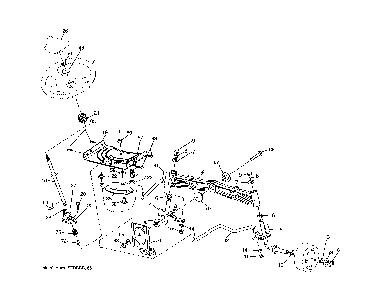 Steering assembly Diagram and Parts List for 96042022000  Craftsman Lawn Tractor