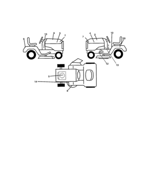 Decals Diagram and Parts List for 917271634  Craftsman Lawn Tractor