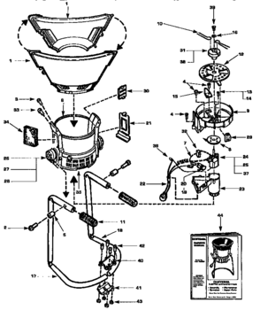 Replacement Parts Diagram and Parts List for 833799864  Craftsman Trimmer