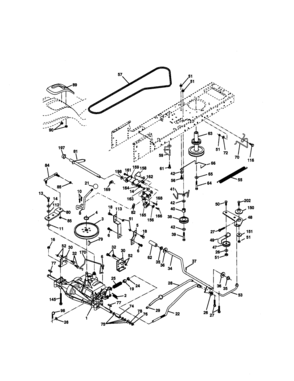 Ground Drive Diagram and Parts List for 917270732  Craftsman Lawn Tractor
