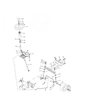 Steering Diagram and Parts List for 917274822  Craftsman Lawn Tractor