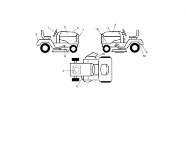 Decals Diagram and Parts List for 917273900  Craftsman Lawn Tractor