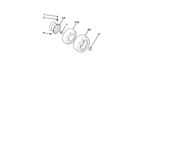 Wheels And Tires Diagram and Parts List for 917271744  Craftsman Lawn Tractor