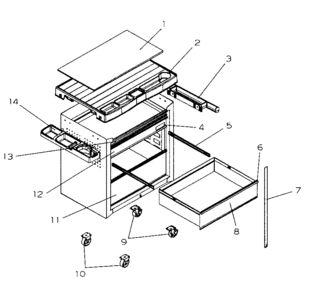 Part Location Diagram of 10954A5 Craftsman Wooden top