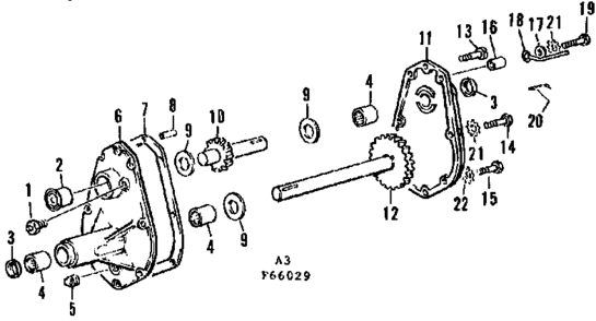 Part Location Diagram of 66029 Craftsman Gear assembly