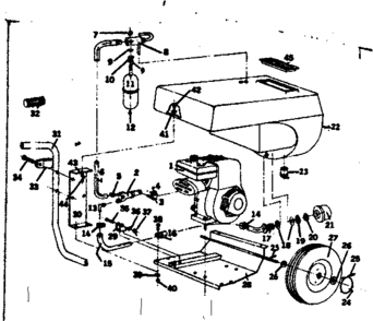 Main Frame Diagram and Parts List for 471450050  Craftsman Pressure Washer