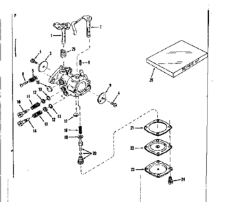 Carburetor No. 30146 Diagram and Parts List for 143501270  Craftsman Engine