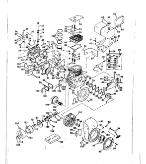 Basic Engine Diagram and Parts List for 143562022  Craftsman Engine
