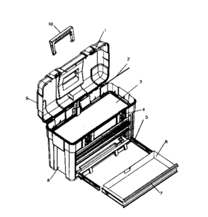 Tool Box Diagram and Parts List for 706656282  Craftsman Tool Stand & Cart