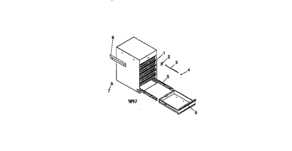 Part Location Diagram of A8612-EG Craftsman Drawer