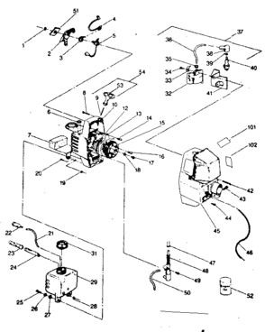 Fuel Tank Assembly Diagram and Parts List for 358796221  Craftsman Trimmer