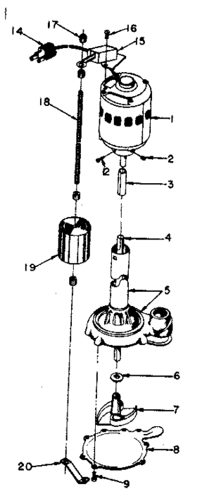 Part Location Diagram of U17-318 Craftsman Cord plug