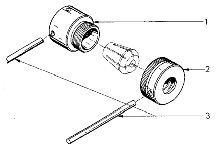 Collet Holder Diagram and Parts List for 549289000  Craftsman Lathe