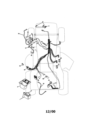 Electrical Diagram and Parts List for 917271730  Craftsman Lawn Tractor