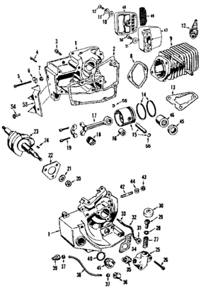 Crankcase Diagram and Parts List for 358352240  Craftsman Chainsaw