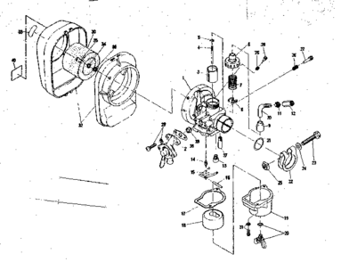 Carburetor Diagram and Parts List for 636796233  Craftsman Trimmer