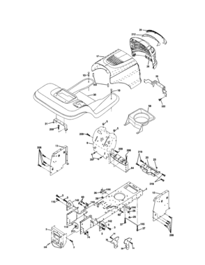 Chassis And Enclosures Diagram and Parts List for 917272650  Craftsman Lawn Tractor