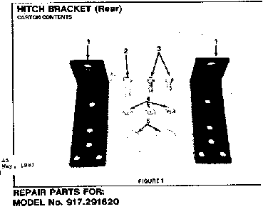 Replacement parts Diagram and Parts List for 917291620  Craftsman Lawn Tractor Accessories
