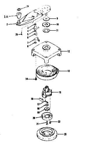 No-pull Starter No. 590355 Diagram and Parts List for 143123041  Craftsman Engine