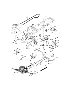 Ground Drive Diagram and Parts List for 9172736405  Craftsman Lawn Tractor