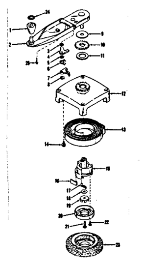 Self Starter No. 30135 Diagram and Parts List for 143103021  Craftsman Engine