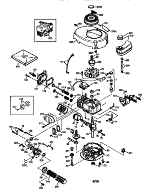 Engine 143.984008 Diagram and Parts List for 143984008  Craftsman Engine