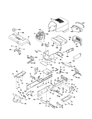 Chassis And Enclosures Diagram and Parts List for 917279982  Craftsman Lawn Tractor