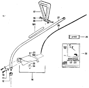 Drive Shaft Diagram and Parts List for 358796111  Craftsman Trimmer