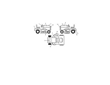 Decals Diagram and Parts List for 917203911  Craftsman Lawn Tractor
