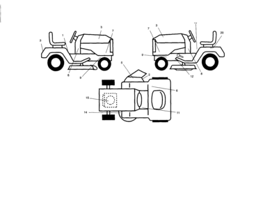 Decals Diagram and Parts List for 917256720  Craftsman Lawn Tractor