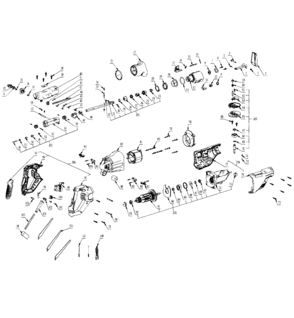 Main Asy Diagram and Parts List for 32018200  Craftsman Reciprocating Saw