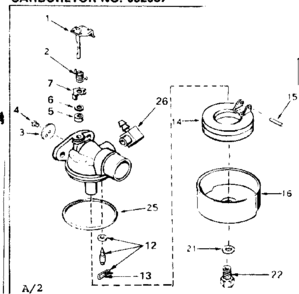 Replacement Parts Diagram and Parts List for 143294732  Craftsman Engine