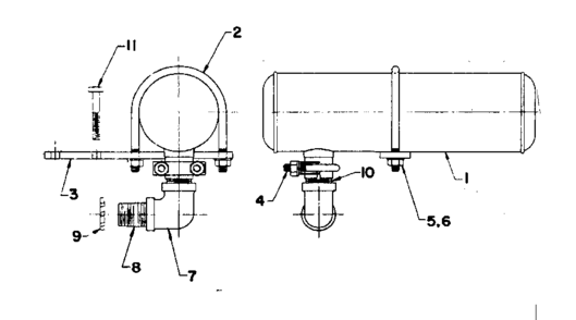 Muffler Assembly Diagram and Parts List for 5803123-3  Craftsman Engine