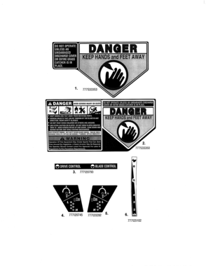 Decals Diagram and Parts List for 247374860  Craftsman Lawn Mower