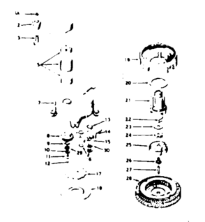 No Pull Starter No. 29750 Diagram and Parts List for 143185032  Craftsman Engine