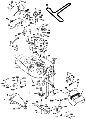 Part Location Diagram of 138498 Craftsman Lawn tractor high-lift blade